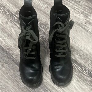 Rag & Bone Black Combat Moto Boots
